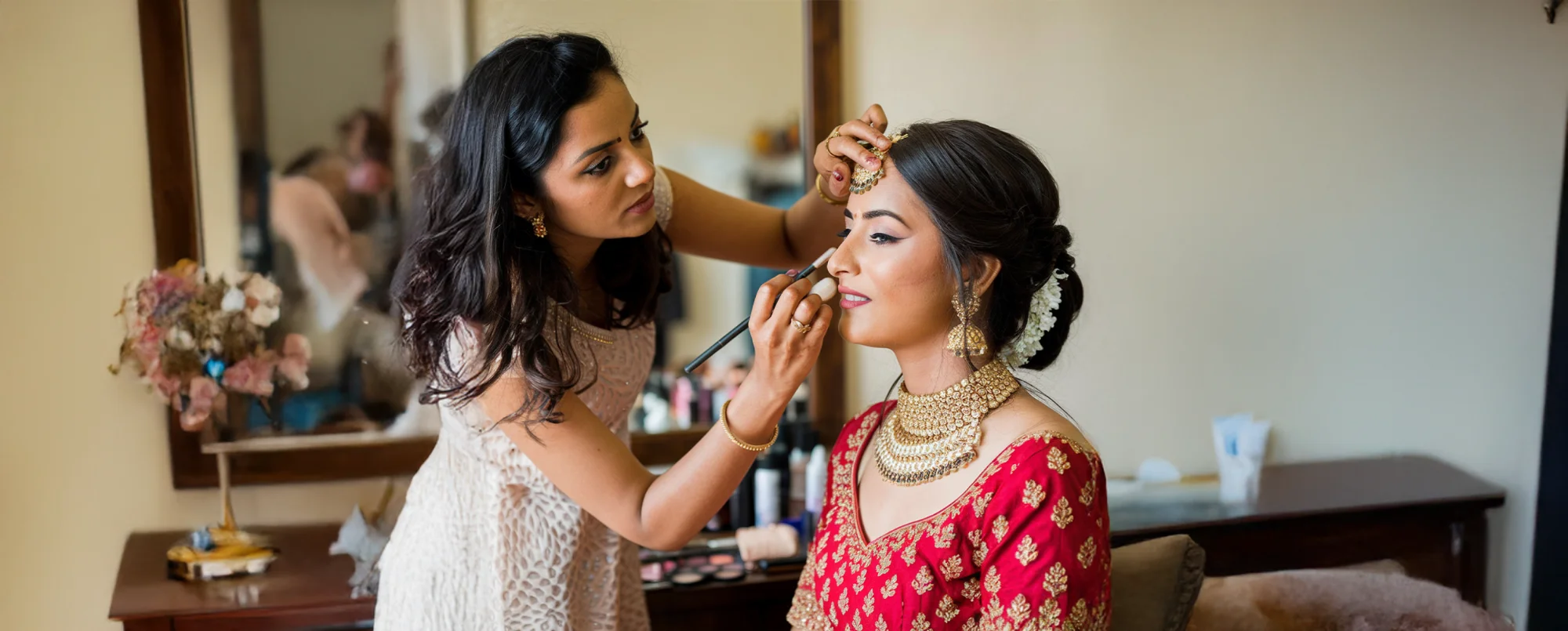 Professional bridal makeup
